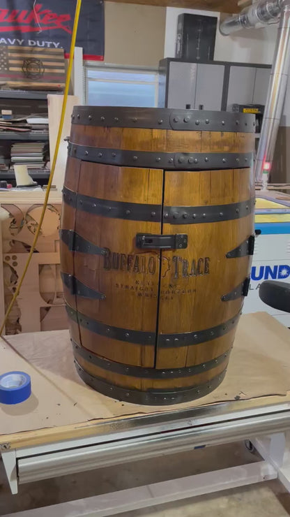 Custom Bourbon Barrel Cabinet